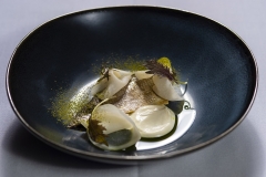 Smoked Coorong mullet, cultured buttermilk and fermented kolrabi by Kane Pollard of Topiary