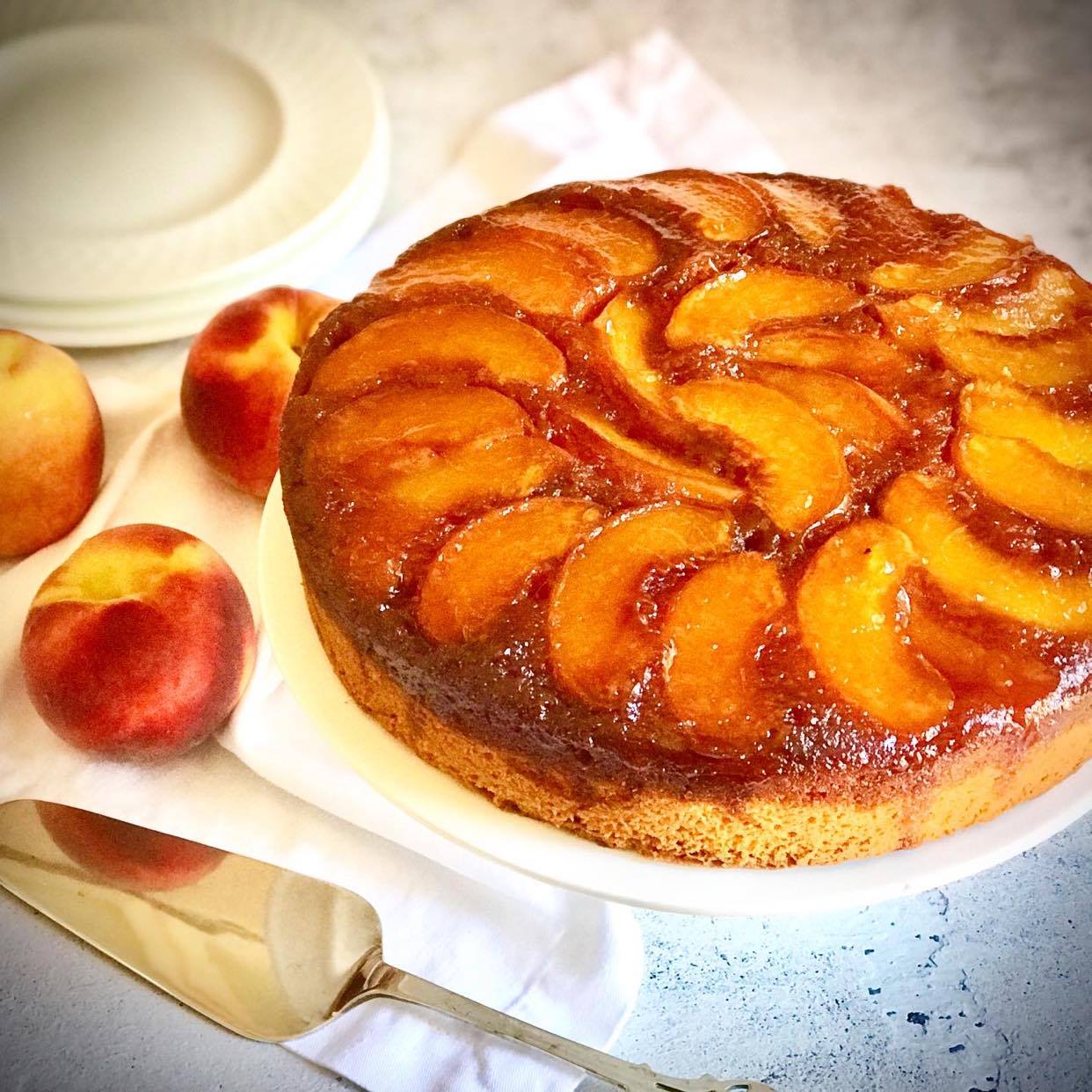 Peach Upside Down Cake - Adelaide Showgrounds Farmers Market