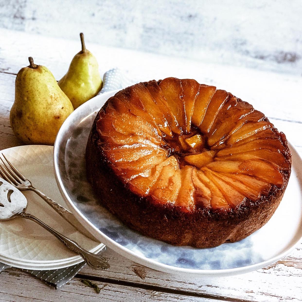Pear Upside Down Cake - Adelaide Showgrounds Farmers Market