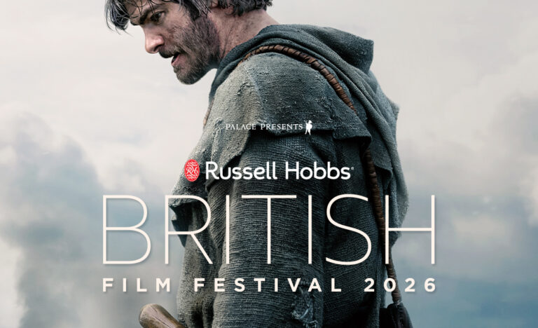 Russell Hobbs British Film Festival 2026 poster featuring a man in period clothing, with cinema dates of 28 October to 6 December.
